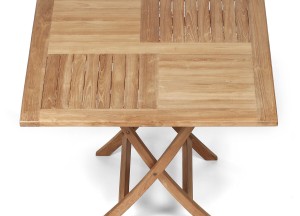 Teak Houten Klaptafel - 120x120x75 - Praktisch en Stijlvol voor Compact Genieten