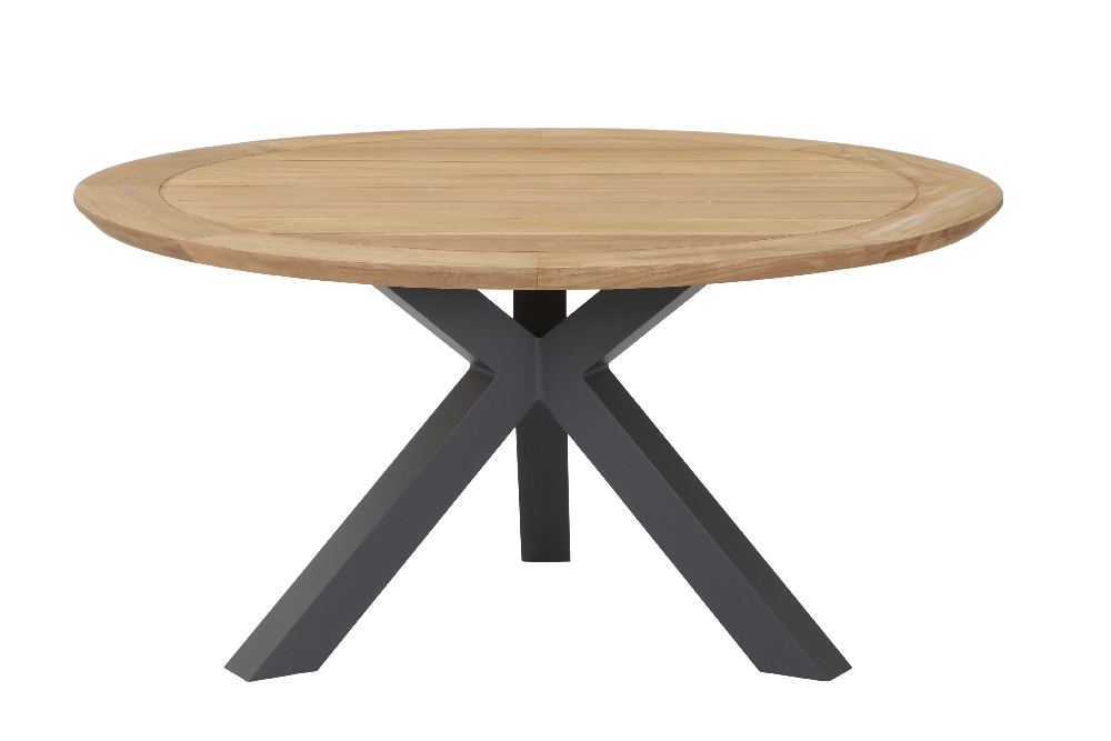 Talo Industriële Tuintafel - 150x150x75 - Matrixpoot voor Stijlvol Buitenleven