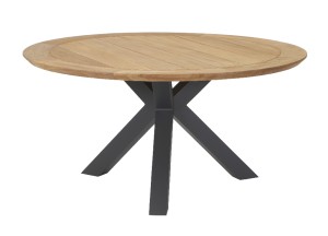 Talo Industriële Tuintafel - 150x150x75 - Matrixpoot voor Stijlvol Buitenleven