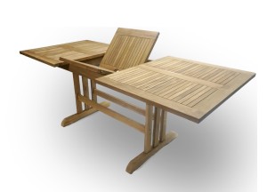 Teakhouten Uitschuifbare Tuintafel Isa – 150 &amp;lt;&amp;gt; 200x90x75 cm | Rechthoekig | Duurzaam Tuinmeubel - Teakea