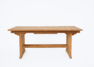 Teakhouten Uitschuifbare Tuintafel Isa – 150 <> 200x90x75 cm | Rechthoekig | Duurzaam Tuinmeubel