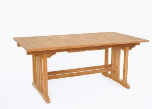 Teakhouten Uitschuifbare Tuintafel Isa – 150 <> 200x90x75 cm | Rechthoekig | Duurzaam Tuinmeubel