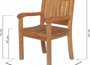 Beaufort Teakhouten Tuinstoel | Massief FSC® Teak | Teakea