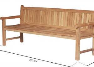 Balmoral Teak Tuinbank 220cm (5-Zits) - FSC® Hout | Teakea