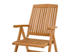 Luxe Linda Teakhouten Stoelen - Verstelbaar in Vijf Standen met Vierkant Bijzettafeltje