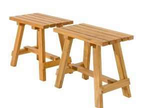 Teakhouten Krukje Slates | 50x30x45 | Hergebruikt Teakhout