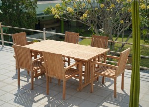 Teakhouten Tuintafel Isa | Uitschuifbaar en Stijlvol - 180-240x100x75 cm