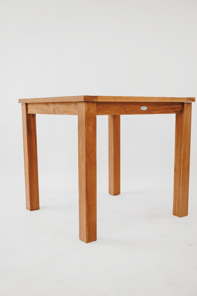 Teakhouten Tuintafel – 80x80 cm | Ideaal voor Middelgrote Ruimtes | RoestVastStaal Bevestiging
