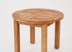 Ronde Teak Salontafel Ø 60 cm – Vaste Poot – Massief FSC Teak - Teakea