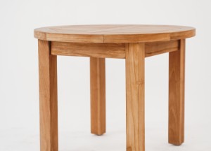 Ronde Teak Salontafel Ø 60 cm – Vaste Poot – Massief FSC Teak