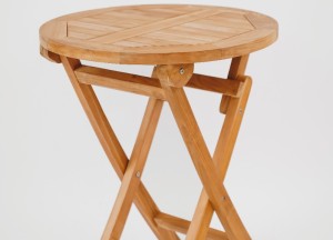 Stapelbare Teak Pile Stoelen + 60 Rond Klaptafel - Stijlvol en Praktisch