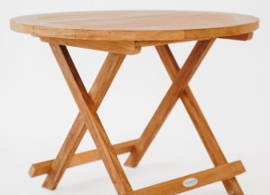 Inklapbaar Teak Bijzettafeltje Ø60 cm | FSC® Teakhout