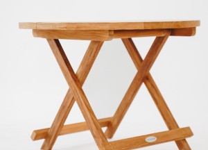 Inklapbaar Teak Bijzettafeltje Ø60 cm | FSC® Teakhout