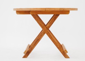 Inklapbaar Teak Bijzettafeltje Ø60 cm | FSC® Teakhout
