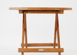 Inklapbaar Teak Bijzettafeltje Ø60 cm | FSC® Teakhout