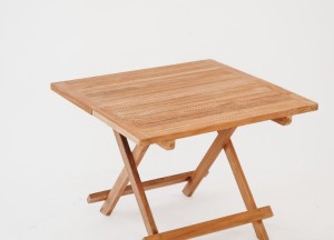 Luxe FSC® Teak Bijzettafel 60x60 cm – Inklapbaar &amp;amp; Massief - Teakea