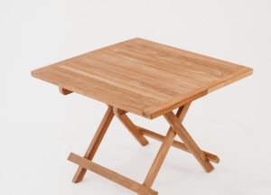 Luxe FSC® Teak Bijzettafel 60x60 cm – Inklapbaar &amp; Massief