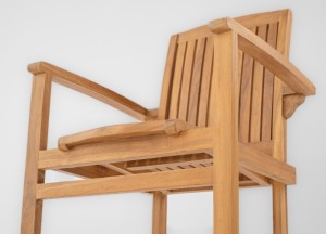 Ibiza Teak Tuinstoelen - Set van 2 | Stapelbaar Design voor Elegante Flexibiliteit
