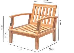Teak Loungeset Jakarta | Loungebank, Stoelen &amp;amp; Salontafel | Duurzaam en Comfortabel - Teakea