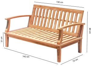 Teak Loungeset Jakarta | Loungebank, Stoelen &amp; Salontafel | Duurzaam en Comfortabel