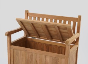Windsor Teak Kussenbank 100 cm | FSC-Gecertificeerd &amp;amp; Opbergruimte - Teakea