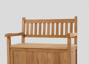 Windsor Teak Kussenbank 100 cm | FSC-Gecertificeerd &amp; Opbergruimte