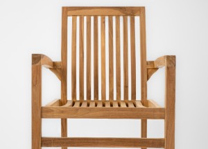 Teakhouten Tuinset Pile | Ovaal Uitschuifbare Tuintafel en Stapelbare Tuinstoelen