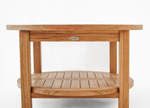 Teakhouten Tuin Salontafel Rond 80 cm met Onderblad | Duurzaam en Stijlvol