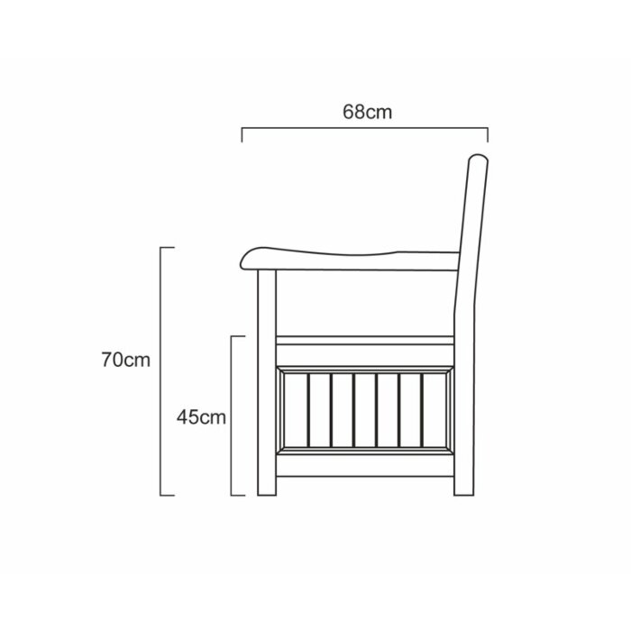 Teak Kussenbank Windsor 130 cm | Duurzaam | Twee Persoons Tuin Opbergbank