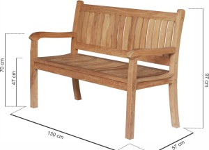 Beaufort teakhouten tuinbank 130cm 