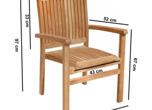 Stapelbare Teak Tuinstoel Ibiza | Duurzaam Design voor Buitencomfort