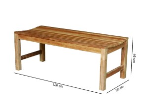 Slater teakhouten tennisbank / tuinbank, 180cm