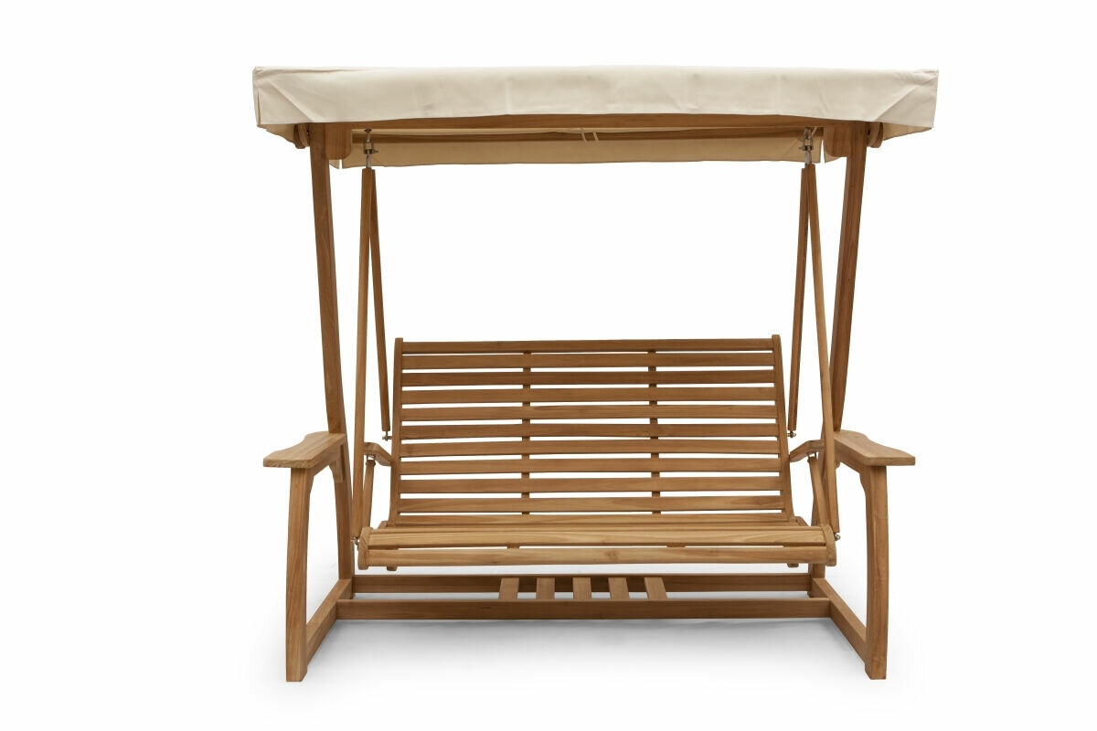 Teakhouten schommelbank 3 á 4 zits, 150cm breed