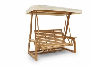 Teakhouten schommelbank 3 á 4 zits, 150cm breed