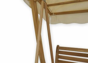 Teakhouten schommelbank 3 á 4 zits, 150cm breed
