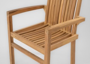 Teakhouten Tuinset | Uitschuifbare Tuintafel Rechthoekig en 6 Stapelbare Tuinstoelen Pile