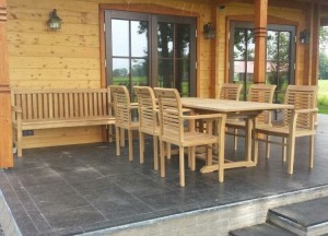 Stacker Teakhouten Tuinset | Stapelbare Teak Tuinstoelen + Uitschuifbare Tuintafel