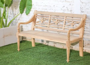 Teakhouten stationsbank 150cm breed