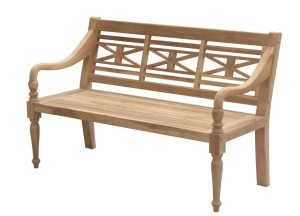 Teakhouten stationsbank 150cm breed - Teakea