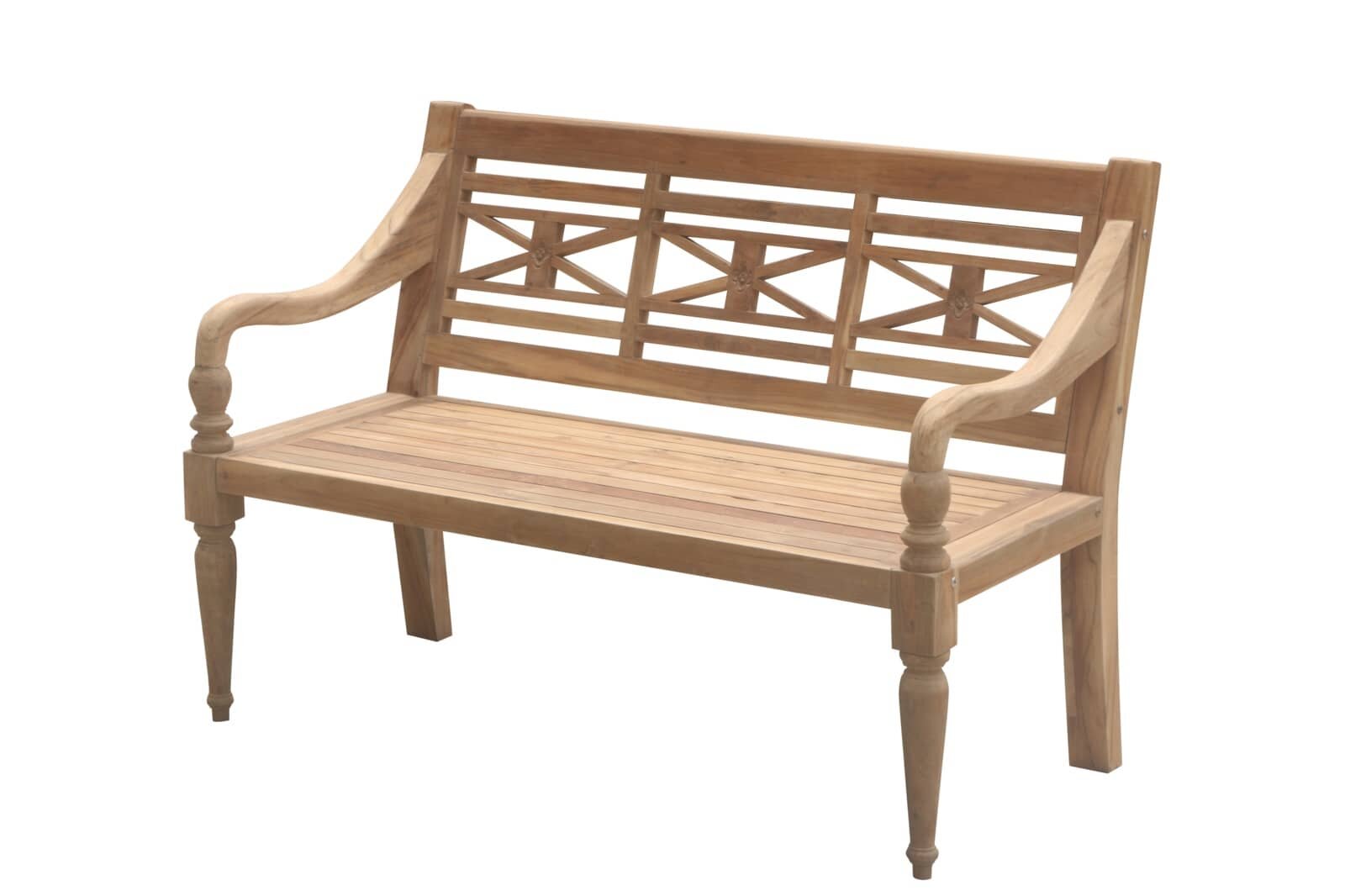 Teakhouten stationsbank 150cm breed