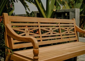 Teakhouten stationsbank 150cm breed