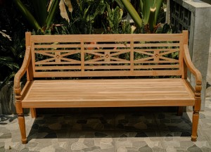 Teakhouten stationsbank 150cm breed