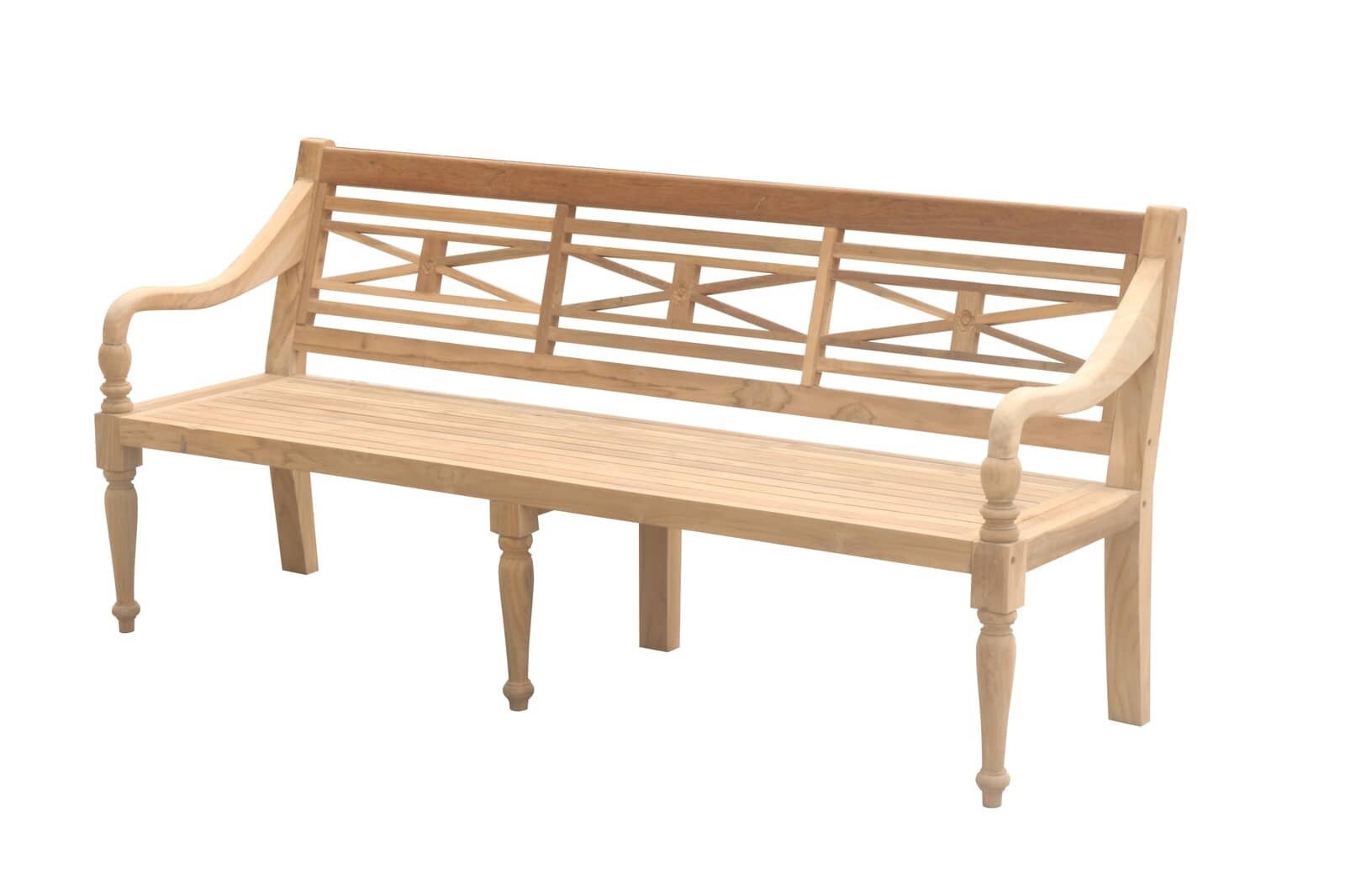 Teakhouten stationsbank 150cm breed
