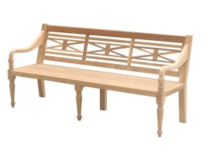 Teakhouten stationsbank 150cm breed - Teakea