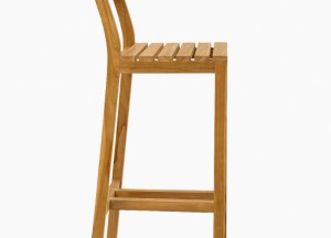 Barista Barkruk Teakhout – Met Rugleuning | 40×40 cm | 91 cm