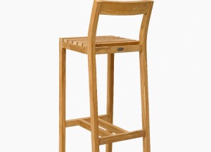 Barista Barkruk Teakhout – Met Rugleuning | 40×40 cm | 91 cm