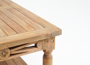 Batavia Teakhouten Koffietafel met Legplank – 50×50 cm