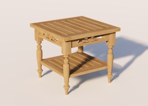Batavia Teakhouten Bijzettafel met Legplank – 60×60 cm – Coffee Table