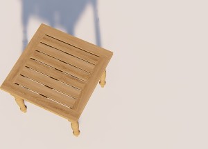 Batavia Teakhouten Koffietafel – 60×60 cm – Klassiek Tuinmeubel