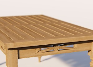 Batavia Teakhouten Salontafel – 100×50 cm – Klassiek Tuinmeubel - Teakea